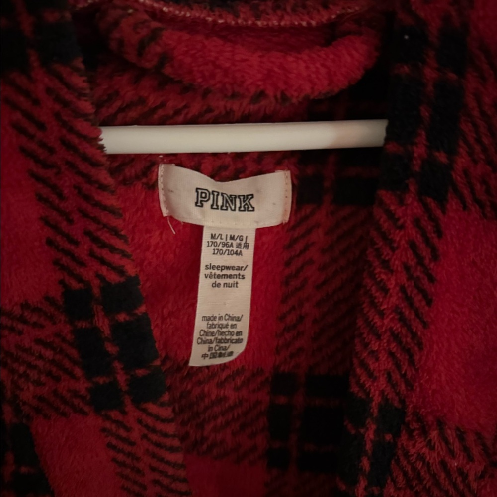 PINK Red and Black Plaid Sleepwear